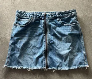 Free People We the Free Zip it Up denim Mini Skirt Size 31 (Jean size) thumbnail 8