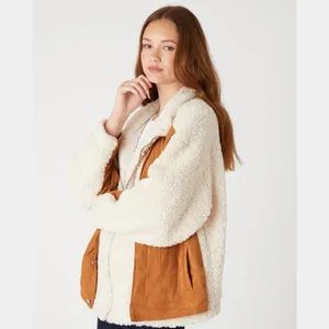 NWT BLANKNYC Faux Suede & Faux Shearling Trucker Jacket Small, CATCH ME OUTSIDE thumbnail 8