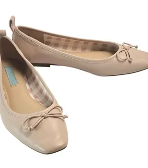Draper James Women's Ballet Flats in Blush Pink with Bow thumbnail 1