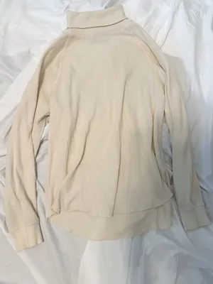 Everlane Organic Cotton Cream Waffle-Knit Pullover Sweater thumbnail 1