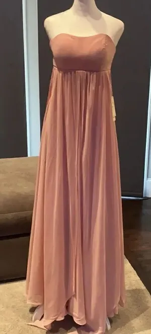Women’s Pink Full Length Strapless Prom Party Dress S NWT **READ DESCRIPTION thumbnail 1