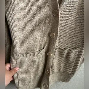 Zara Women's Elegant Beige Knit Cardigan Sweater S thumbnail 6