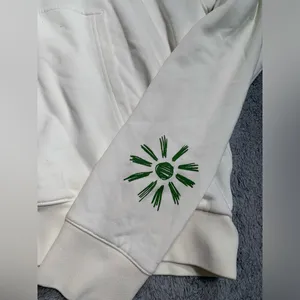 Adidas originals love United Cream Hoodie with Colorful Embroidery XL thumbnail 4