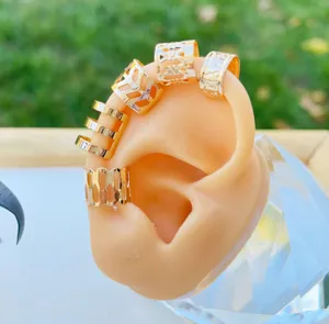 5 Pieces Gold Tone Ear Cuff Set thumbnail 3