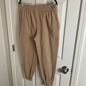 One Step Up Textured Tan Joggers | XL High-Waist Neutral Track Pants thumbnail 9