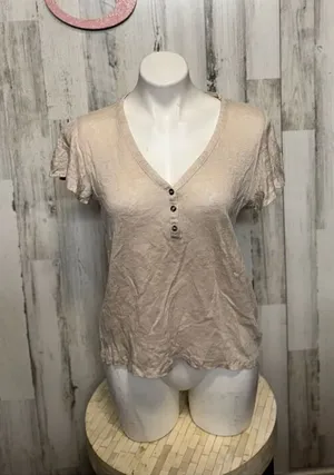H&M tan blouse size small thumbnail 1