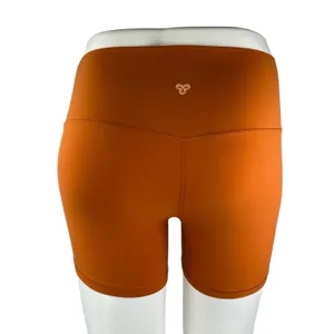 Aritzia TnAction Womens Orange High Rise Activewear Yoga Athletic Biker Shorts L thumbnail 2