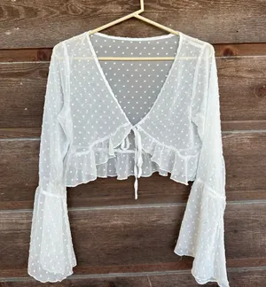 SheIn Cute detailed going out top or little cardigan thumbnail 1