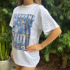 Super Bowl NFL Patriots vs. Rams White T-shirt thumbnail 2
