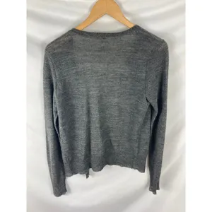 J Crew University Alapca Wool Blend Cardigan Sweater Grey Size Medium thumbnail 5