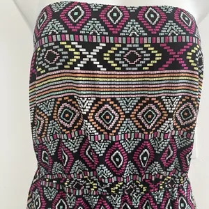 Retro Palazzo Wide Leg Jumpsuit Romper Purple LARGE Bohemian Tribal Tube Y2K thumbnail 4