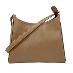 Vintage Y2K Liz Claiborne Faux Leather Shoulder Bag Purse Tan Patent Minimalist thumbnail 1