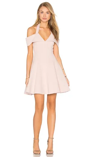 Nicholas x Dress Sadie Halter Mini in Blush Pink 0 NWT New thumbnail 1