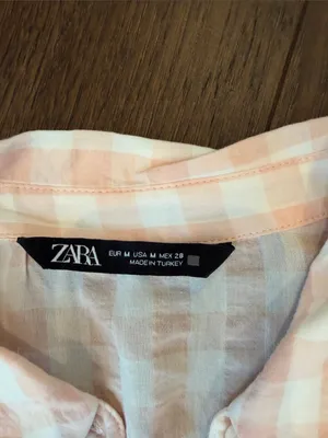 Zara Lightweight Pink Plaid Oversized Button Down Shirt - Medium - C30-044 thumbnail 4