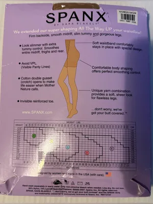 SPANX High Waist All The Way Up Shaping Sheers Pantyhose Size E Nude 1 Vintage thumbnail 4