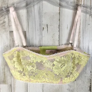 Victoria's Secret Yellow Lace Bralette Bra Sexy Lingerie Top v6x thumbnail 5