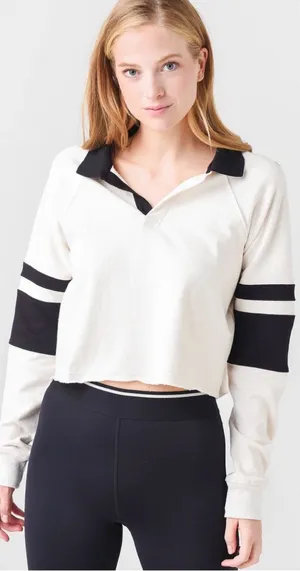 Splits59 Tiger French Terry Rugby Sweatshirt Vintage White Black XL thumbnail 1