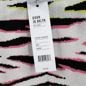 525 America Zebra Crop Sweater Vest Large NWT Y2K Colorful Knit Tank thumbnail 4