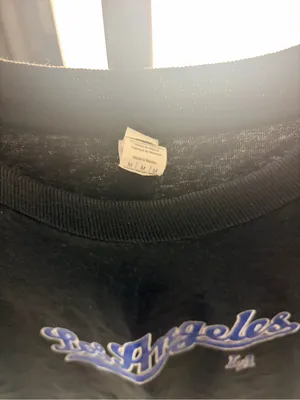 Los Angeles Apparel Tee - Black with Blue Script thumbnail 5