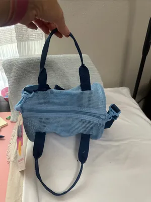 Target Light Blue Beach Duffel Bag with adjustable, removable strap NWT thumbnail 2