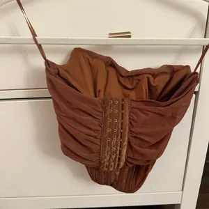 Tic Toc Brown Mesh Strapless Corset thumbnail 3