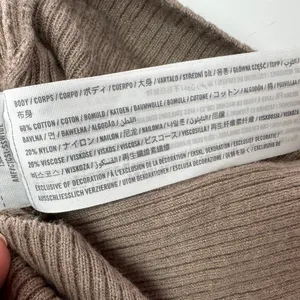 Abercrombie & Fitch Sweater Set Womens Large Brown Ribbed Knit Cardigan Tank thumbnail 6