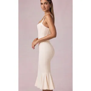 NWT Oh Polly Valentina Ivory Corset‎ Fishtail Midaxi Dress Size US 2 thumbnail 4