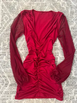 Red Going Out Dress Size XS thumbnail 2