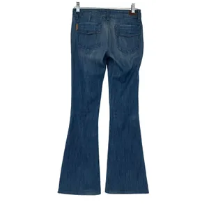 PAIGE Santa Monica Flare‎ Jeans Women's Blue Denim Stretch Bootcut Size 24 thumbnail 2