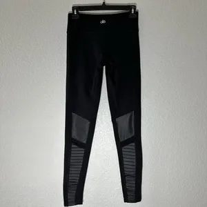 Alo Yoga Mid Waisted Moto Leggings Black‎ Size XS thumbnail 4