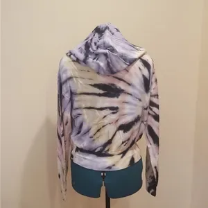 Young Fabulous & Broke Tie Dye Hoodie Pink Purple Pullover Medium Boho Cozy thumbnail 6