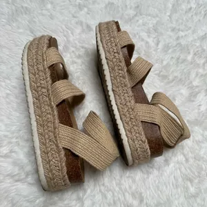 Esprit Tan Gigi Platform Espadrille Ankle Strap Sandals Size 6 thumbnail 1