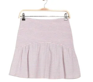 NSR STRIPE SMOCKED WAIST SKIRT IN PERI SIZE M NWT REG$35. Stretchy smocking brings comfort to a classic striped skirt that brings swishy movement to your ensemble. 15" length Elastic waist 68% polyester, 30% cotton, 2% spandex Hand wash, line dry Imported Model Stats: 5'10" height; 34" bust; 27" waist; 35" hips. thumbnail 1