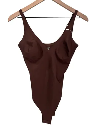 NWT Skims Body Plunge Bodysuit Cocoa XL BD-THG-3326 ( SOLD OUT) thumbnail 1