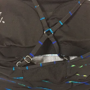 ATHLETA • Crossback Swim Tankini Top Size Small Black and Blue thumbnail 5