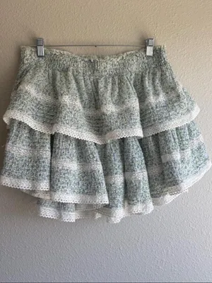 Aerie Floral Tiered Ruffle Mini Skirt thumbnail 4