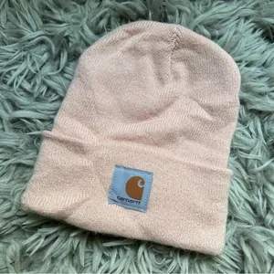 Carhartt Pink knit patch logo beanie one size thumbnail 2