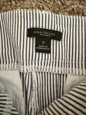 Blue an white striped pants thumbnail 2