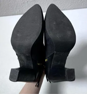 Mossimo Black Faux Leather and Suede Ankle Booties thumbnail 10