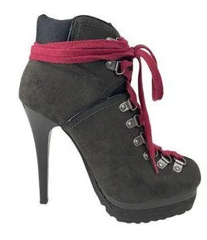Xhilaration E NWOT Lace Up Heeled Hiking Boots thumbnail 1