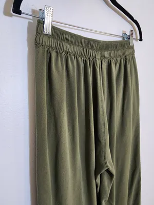 Old Navy Womens Olive Green High Rise Wide Leg Pull-On Pants Size Small thumbnail 4
