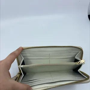 Coach Signature C Zip Around Beige Cream Coated Canvas Wallet thumbnail 5