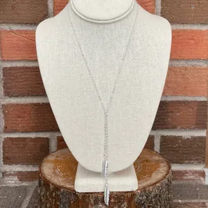 Feather Lariat Necklace thumbnail 2