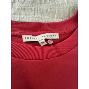 English Factory crew neckline voluminous puff sleeves Peplum Waist Size 3X thumbnail 4