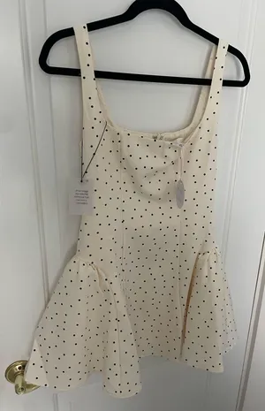 Polka Dot Dress White thumbnail 1