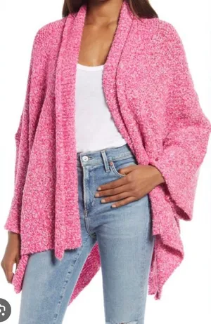 Free People BFF Cardigan in Prickly Pear thumbnail 1