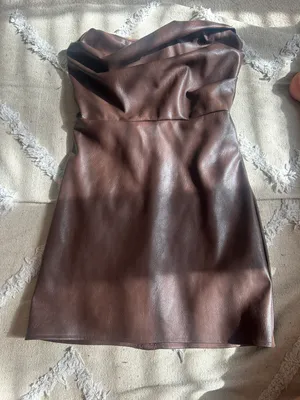 Edikted Strapless Faux Leather Minidress thumbnail 1