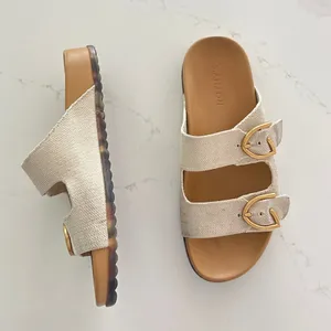 ROTHY'S The Buckle Slide Sandals in Sea Salt Size 7 thumbnail 4