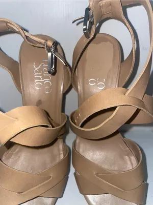 Franco Sarto Tan Cork Wedge Sandals thumbnail 5