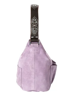 Deadstock: new Tylie Malibu ᪣ Utility Suede Hobo Bag ᪣ Crystal Strap ᪣ Lilac Y2K thumbnail 4